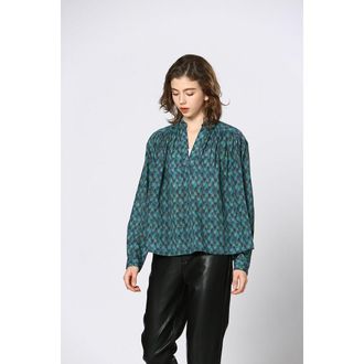 See U Soon Bedrukte blouse met V-hals