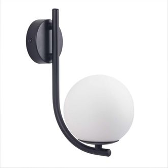 Forlight Forlight - Sfera Lamapara Aplique Con Forma Ovalada En Color Negro Para Bombilla