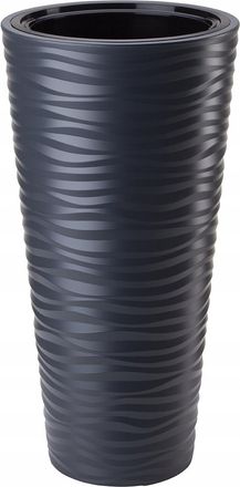 OEM Maceta Redonda Delgada Sahara Dunes De 40 Cm Antracita