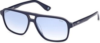 BMW BW0039 92W Mens Sunglasses Blue Size 58
