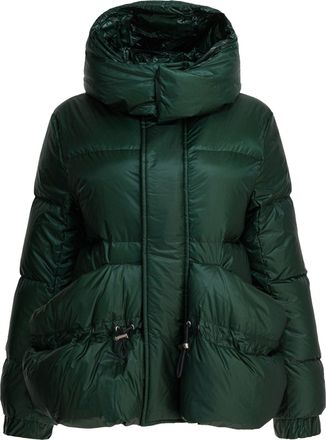 sacai Quilted Nylon Down Jacket Jackets And Coats Verde-Donna