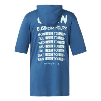 Nike Jordan Air Jordan Alphabet Short Sleeve Hoodie Mens Blue DQ7383-493