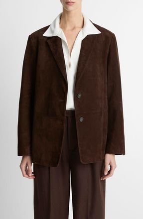 Vince Suede Blazer in Chocolate at Nordstrom, Size 12
