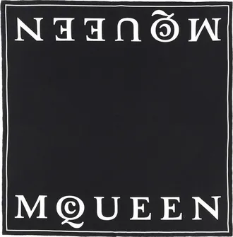 Alexander McQueen Silk Scarf - Black