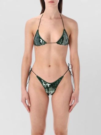 Os&eacute;ree marilyn triangle halter microkini swim set
