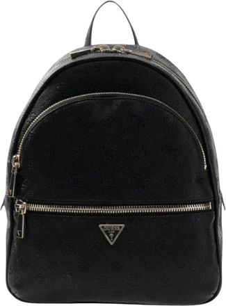 Guess Manhattan II Large Rugzak - Dames - Rugzakken - Zwart - ONE Size - Leer - Tassen