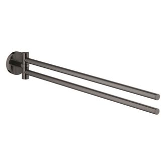 GROHE Essentials Toallero De Metal Con 2 Brazos Giratorios, Grafito Duro (40371a01)