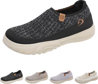 Generic Womens Woven Orthopedic Shoes Slip On Sneakers Women Breathable Mesh Knitted Low Top Arch Support Walking Shoes Lightweight Non-Slip Tennis Running Sp
