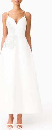 Elliatt Stella Floral Embellished A-Line Gown in White at Nordstrom, Size Xx-Small