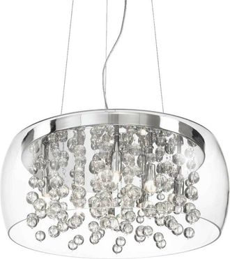 Ideal Lux Ideal Lux Audi-80 - 8 Light Large Blown Glass Bubbles Ceiling Pendant Chrome, G9