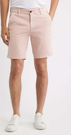 AG - Adriano Goldschmied Wanderer 8.5-Inch Stretch Cotton Chino Shorts in Sulfur Vintage Pink at Nordstrom, Size 30