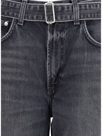 A Gold E Wide-Tapered Cuffed Jeans - Black