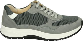 Ganter Casual Grijze Leren Sneakers - Heren - Sneakers - Grijs - 43 EU - Leer - Schoenen