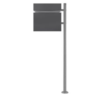 ECD Germany Buz&oacute;n de pie con compartimento para peri&oacute;dicos, buz&oacute;n con correo