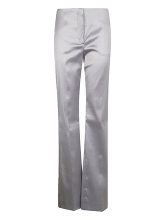 Sportmax satin-finish tailored trousers - women - Acetate - 44 - Neutrals