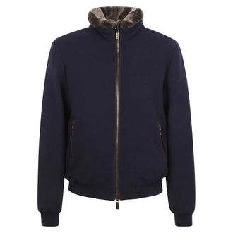 Moorer Bellati Jas - Heren - Jassen - Blauw - Maat: XL Wol
