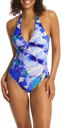 Sea Level Australia Cascade Twist Front Multifit One-Piece Swimsuit in Cobalt at Nordstrom Rack, Size 4