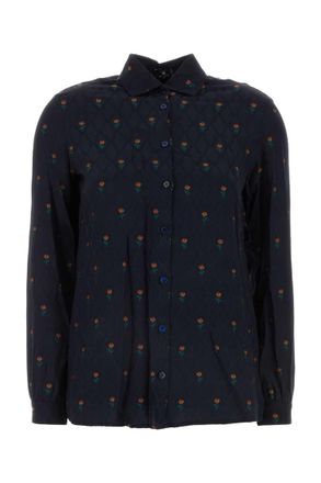 Etro Dark Blue Printed Shirt