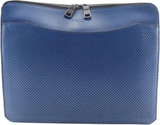 Coach Pre-owned Clutches, female, Blue, Size: ONE SIZE Pre-owned Leather Clutch