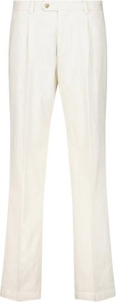 Boglioli Broeken, Heren, Wit, 3Xl, Katoen, Wijde Broek