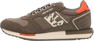 Napapijri Grijze Virtus Sneakers met D-ringen - Heren - Sneakers - Grijs - 43 EU - Leer - Schoenen