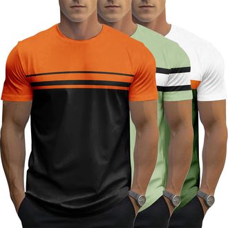 Generic 3Pack Mens T-Shirts Short Sleeve Pocket Tee Shirt Casual Crew Neck Moisture Wicking Soft Basic T Shirts (UK, Alpha, 4XL, Regular, Regular, 10)