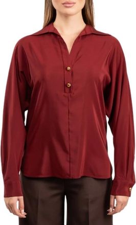Max Mara Camicia - Dames - Blouses & Shirts - Rood - Maat: 2XS Zijde