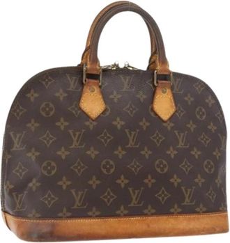 Louis Vuitton Pre-owned Canvas Handtas - Dames - Vintage Handtas - Bruin - ONE Size - Vintage