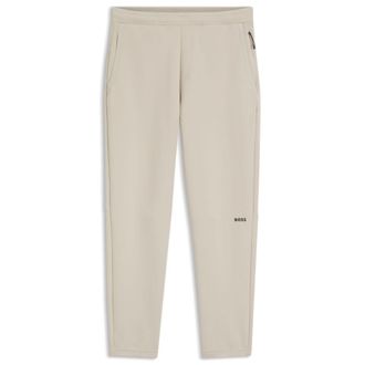 BOSS Reflective-graphic tracksuit bottoms in a cotton blend