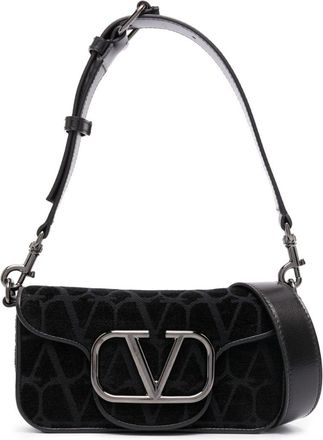 Valentino Garavani VLogo-monogram shoulder bag - men - Calf Leather/Fabric - One Size - Black