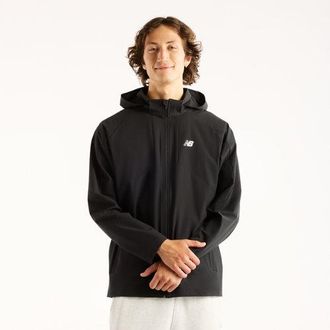 New Balance Hombre Utility Stretch Woven Jacket en Negro, Polywoven, Talla 2XL