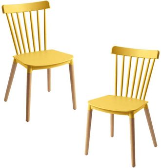 Regalos Miguel Regalos Miguel - Packs Sillas Comedor - Pack 2 Sillas Leka - Amarillo