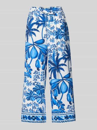 Christian Berg Culotte aus Viskose-Mix mit elastischem Bund in Dunkelblau, Gr&ouml;&szlig;e 34