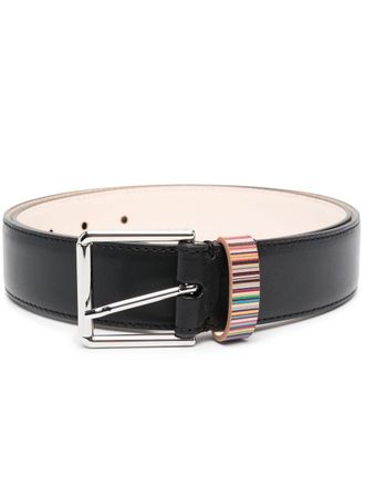 Paul Smith kenmerkende leren riem met strepen