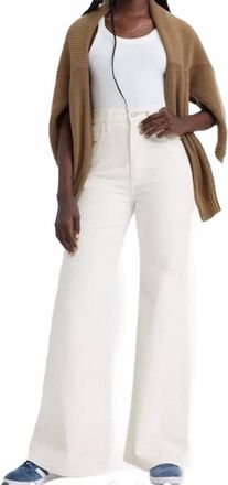 Levi's Premium Ribcage Bell Corduroy Jeans In White, Cream