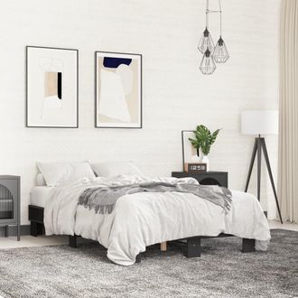 Berkfield Home Bed Frame without Mattress Black 120x200 cm | Size: Small Double