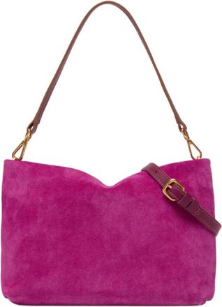 Gianni Chiarini Shoulder Bags, female, Purple, Size: ONE SIZE Suede Shoulder Bag