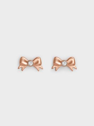Charles & Keith Paige Crystal-Bow Stud Earrings