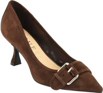 Guess Andey Pointed Toe Pump in Chocolate at Nordstrom, Size 7.5