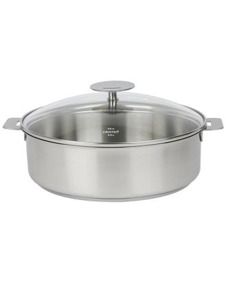 Cristel Mutine Satin 3.5Qt Saute Pan With Lid And Removable Handle