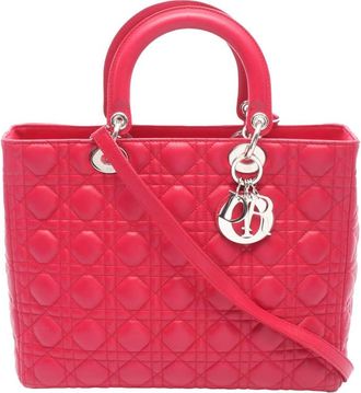 Dior Pre-owned Dior Large Lambskin Cannage Lady Dior Ladies VGR2XZNXYQ2EY77R