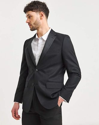 William Hunt Savile Row Satin Lapel Blazer