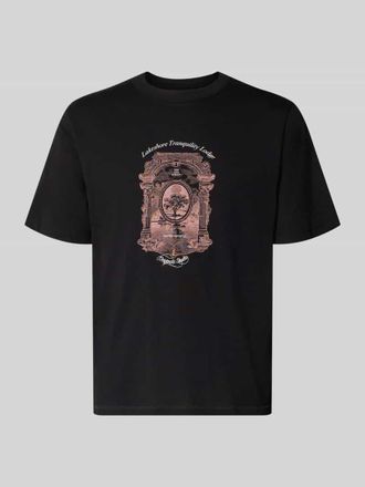 Jack & Jones Jack & Jones T-Shirt mit Label-Print Modell NIAGARA in Black, Gr&ouml;&szlig;e XXL