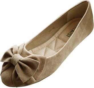 Generic Ballerinas Womens Flat Dress Shoes Slip On Shoes Ballet Womens Shoes Elegant Ballerina Shoes Comfortable Soft Loafer Party Wedding Shoes Mary Jane Low