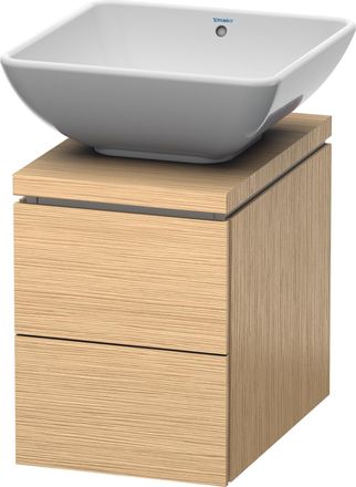 Duravit Duravit L-cube Mueble Para Consola, Ancho 320mm, Profundidad 477mm, 2 Cajones, Color: Roble Cepillado Chapa De Madera Aut&eacute;ntica - Lc681801212