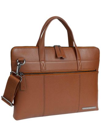 Boarding Pass Hey Handsome 16In Pebble Grain Genuine Leather Compact Briefcase