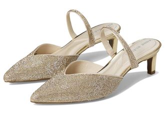 Anne Klein Idina-C High Womens Heels Gold Crystal : 8.5 M, Leather/Rubber/Suede