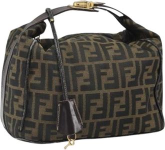 Fendi Pre-owned Handbags, female, Brown, Size: ONE SIZE Pre-owned Vintage Canvas Handbag
