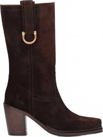 Frye Womens Sedona Mid D-Ring Boot In Chocolate