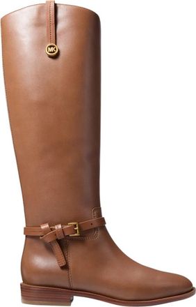 Michael Kors Beverly Flat Boot - Dames - Hoge Laarzen - Bruin - 41 EU - Leer - Schoenen